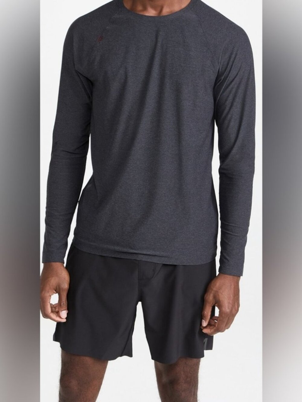 RHONE Reign Black Heather Long Sleeve Tee XL Mens